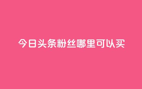 今日头条粉丝哪里可以买 - 今日头条粉丝购买渠道探秘~ 第1张 今日头条粉丝哪里可以买 - 今日头条粉丝购买渠道探秘~ 第1张