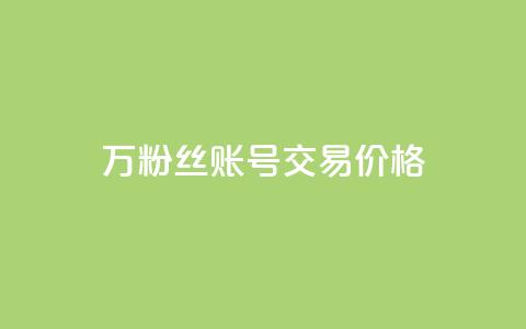 30万粉丝账号交易价格 - 30万粉丝账号交易价格揭秘：惊人价值引爆市场！~ 第1张