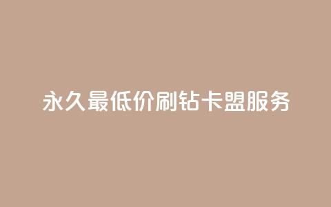 永久最低价QQ刷钻卡盟服务 第1张 永久最低价QQ刷钻卡盟服务 第1张